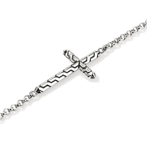 John Hardy Sterling Silver Essential Cross Station Bracelet