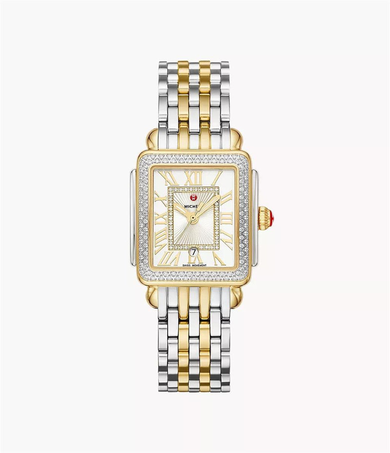 Michele Deco Madison Mid Two-Tone Diamond Watch