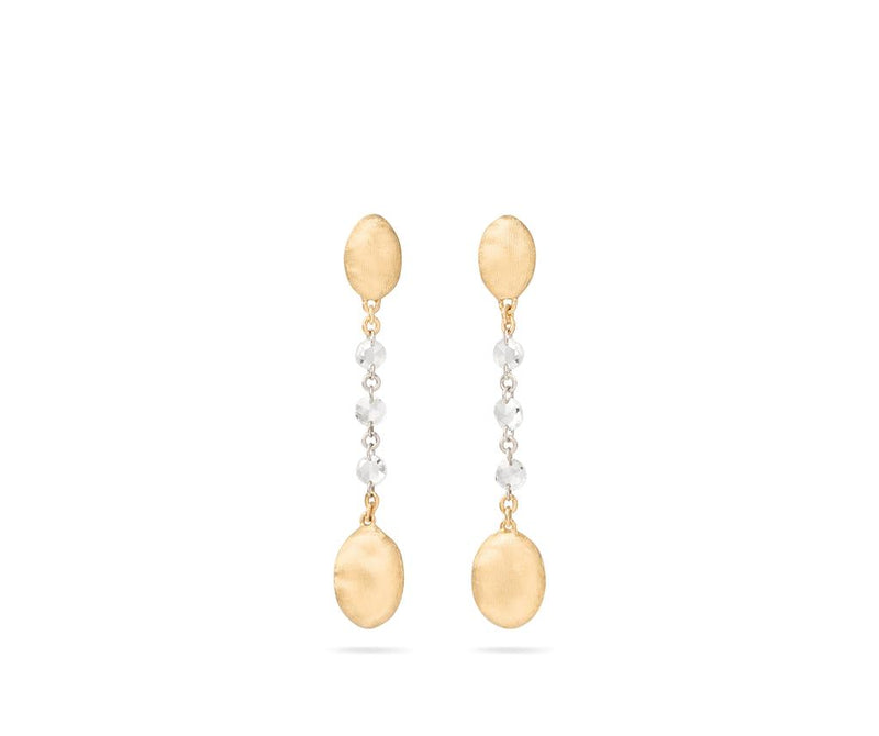Marco Bicego 18k Yellow Gold Siviglia Alta Diamond Bead Dangle Earrings