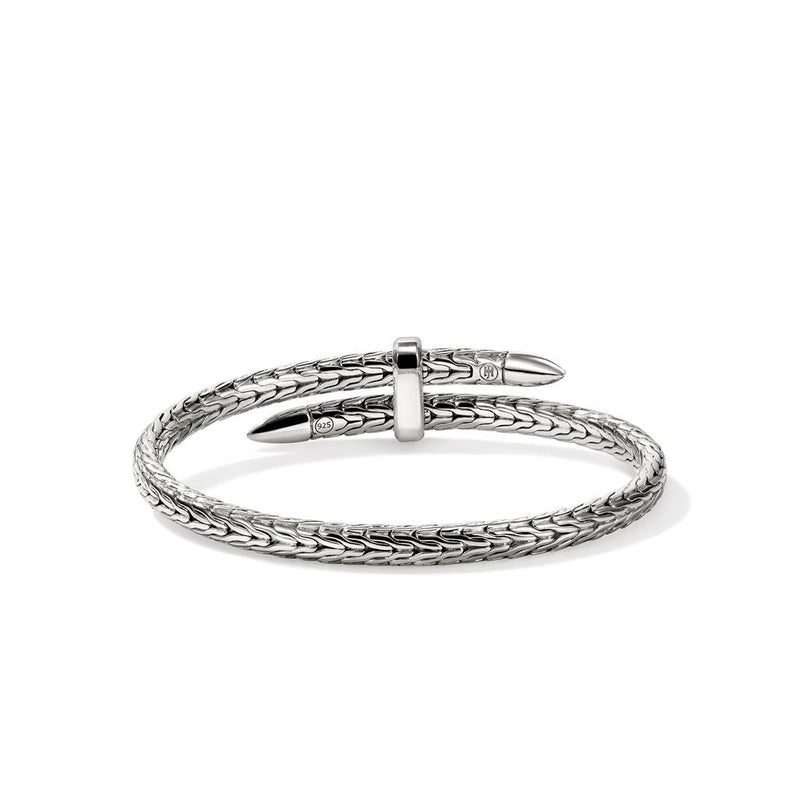 John Hardy Sterling Silver Spear Flex Cuff Sapphire Bracelet