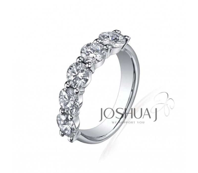 Davis Classics Women's Platinum Diamond Band with Buttercup Settings