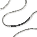 John Hardy Sterling Silver Essential Pavé Black Sapphire Necklace