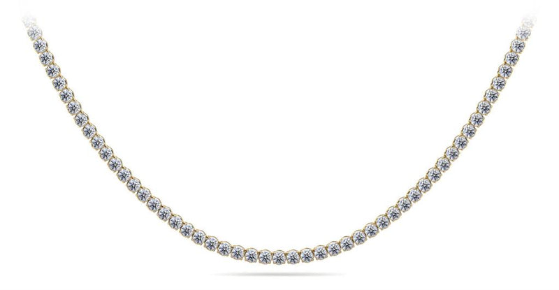 Davis Classics 14k Yellow Gold Diamond Tennis Necklace