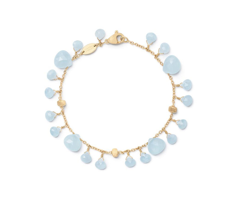 Marco Bicego 18K Yellow Gold Paradise Single-Strand Aquamarine Bracelet