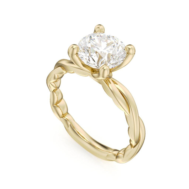 Noam Carver 14k Yellow Gold Luna Collection Solitaire Engagement Ring Setting