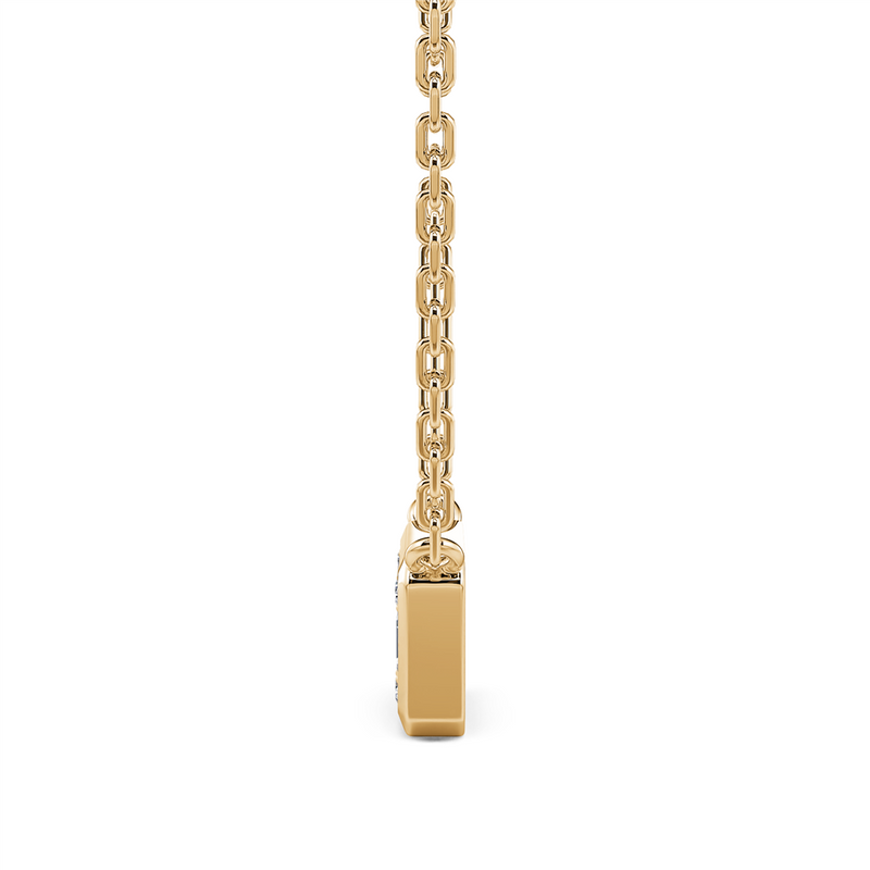 Davis Classics 14k Yellow Gold East/West Diamond Pendant Necklace