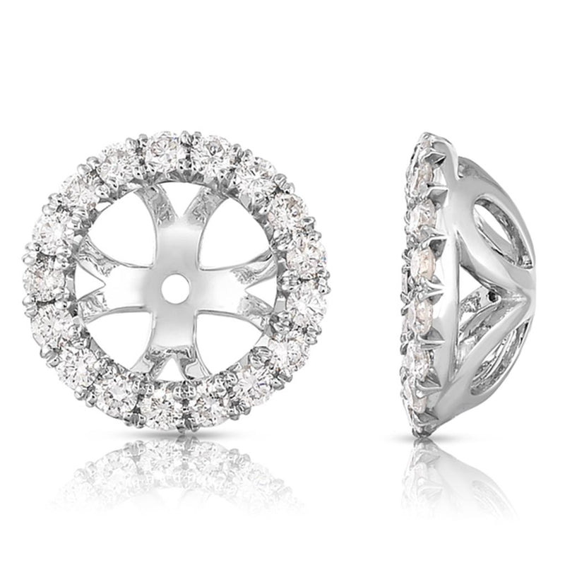 Stud earring jackets white gold discount
