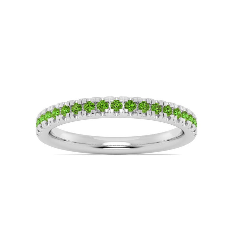 Davis Classics 14k White Gold Peridot Stackable Band