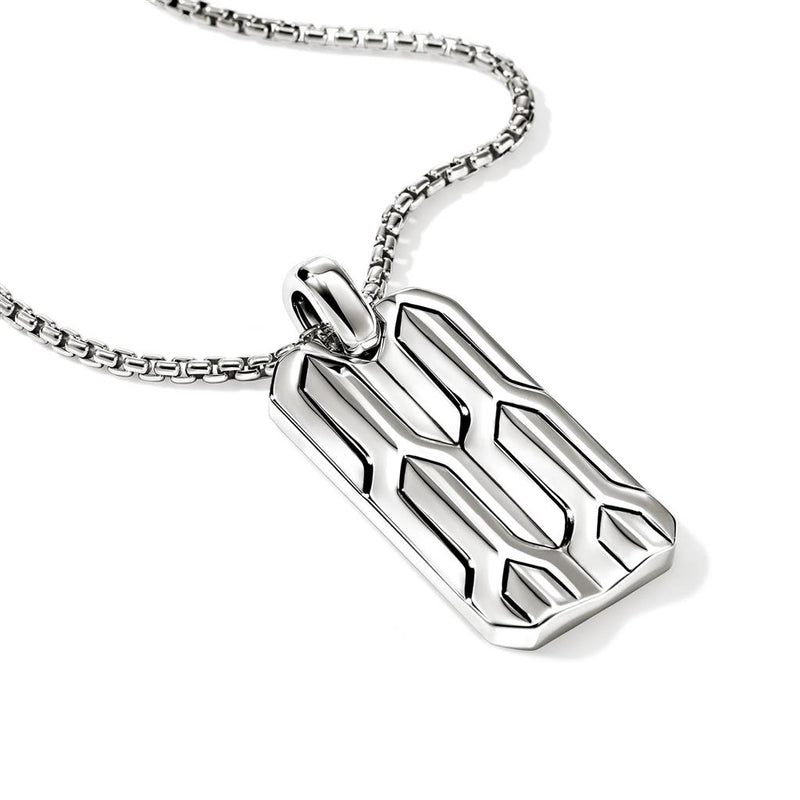 John Hardy Sterling Silver Icon 50 Tag Necklace