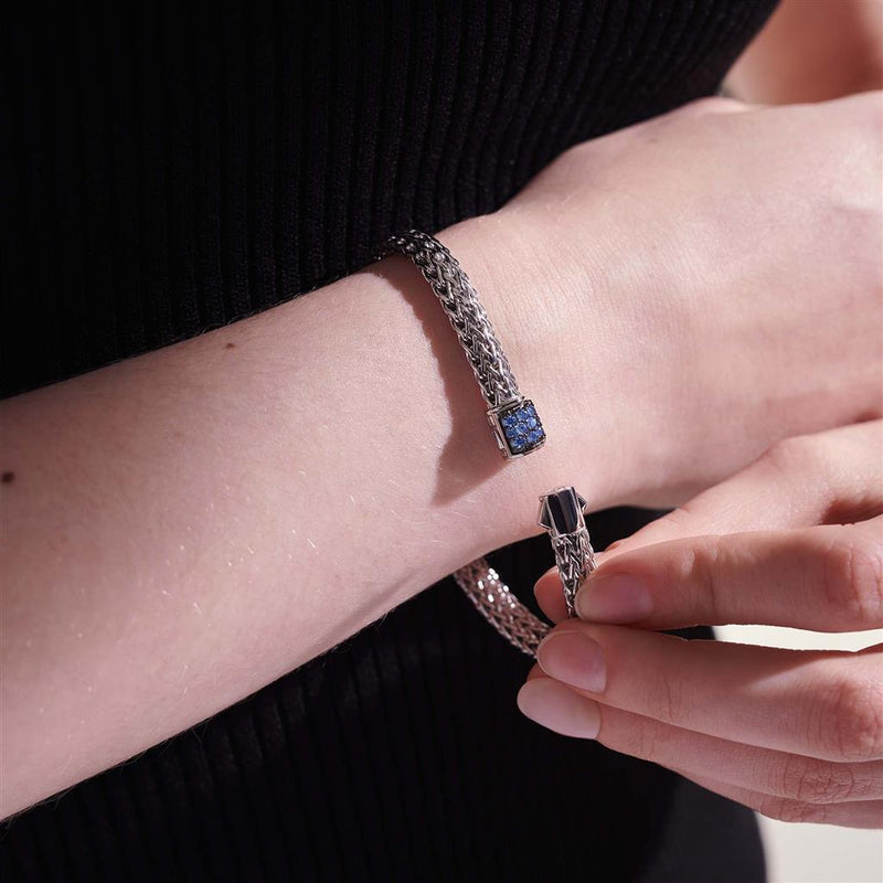 John Hardy Sterling Silver Blue Sapphire Icon Bracelet