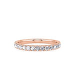 Davis Classics Women's 14k Rose Gold Diamond Band