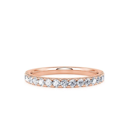 Davis Classics Women's 14k Rose Gold Diamond Band