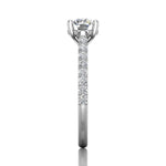 Martin Flyer 14k White Gold Semi Mount Engagement Ring Setting
