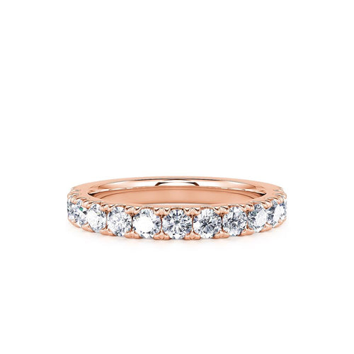 Davis Classics Women's 14k Rose Gold Diamond Band