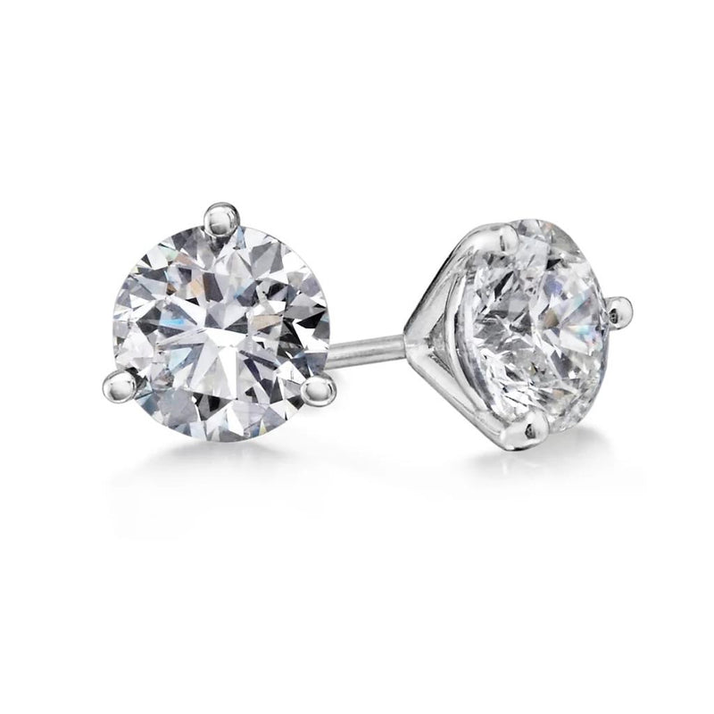 Davis Classics 18k White Gold Diamond Stud Earrings