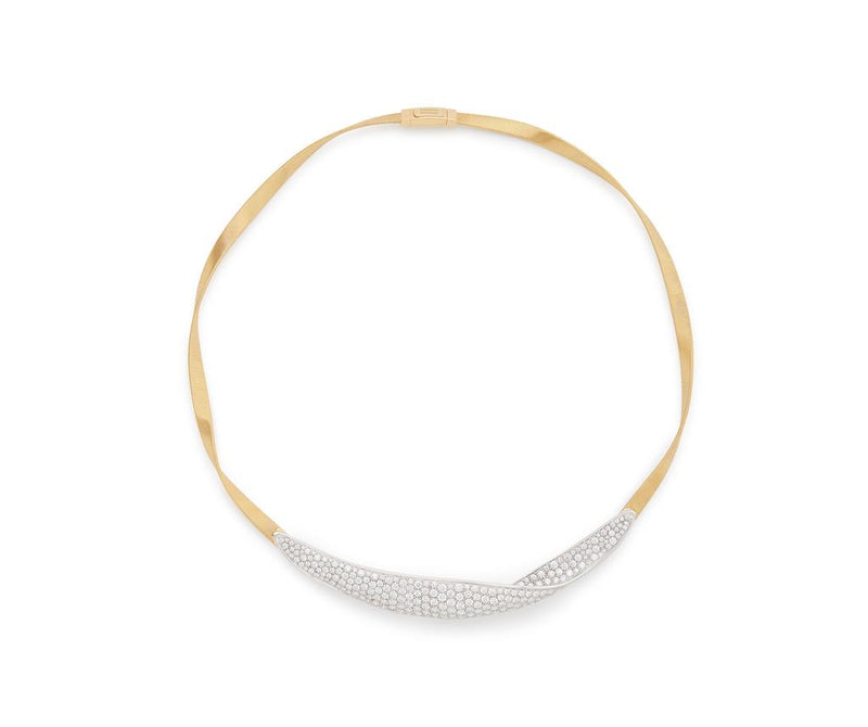 Marco Bicego 18k Yellow and White Gold Marrakech Collection Diamond Necklace