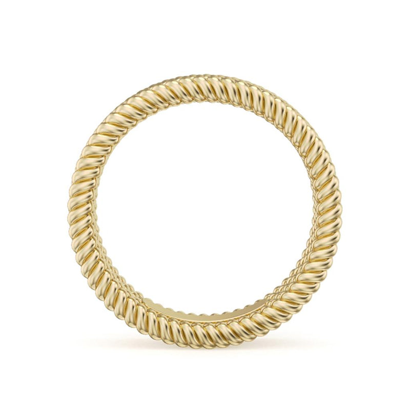 Noam Carver Men's 14k Yellow Gold Rope Wedding Band