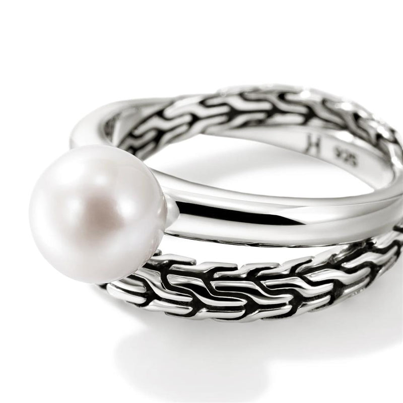 John Hardy Sterling Silver Essential Pearl Ring