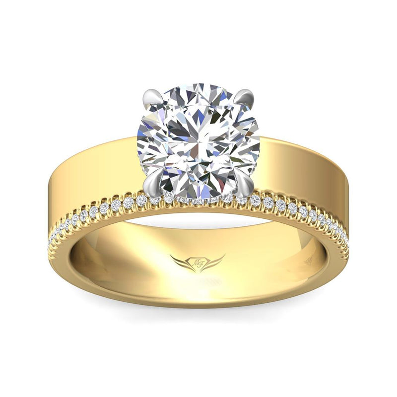 Martin Flyer 14k Yellow Gold FlyerFit Hidden Halo Diamond Engagement Ring Setting