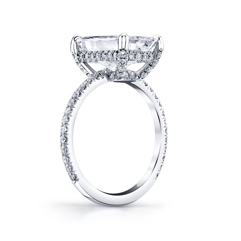 Davis Classics Platinum Diamond Engagement Ring Setting