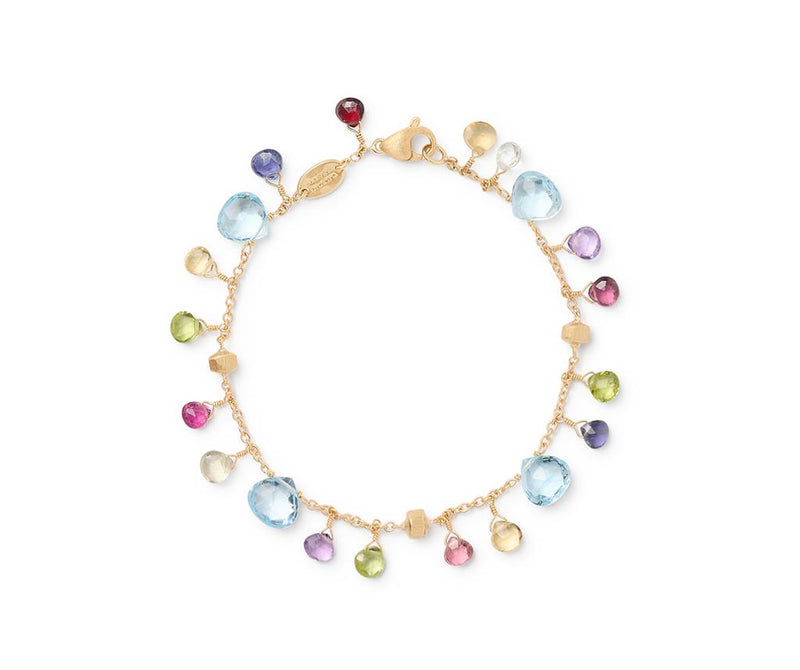 Marco Bicego 18k Yellow Gold Paradise Collection Mixed Gemstone Bracelet