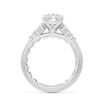 Noam Carver 14k White Gold Luna Collection Cathedral Engagement Ring Setting