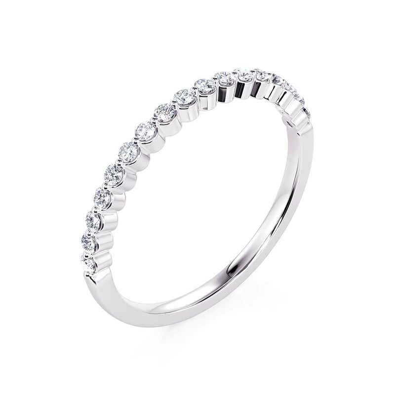 Davis Classics Women's 14k White Gold Diamond Band