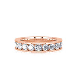 Davis Classics Women's 14k Rose Gold Diamond Band