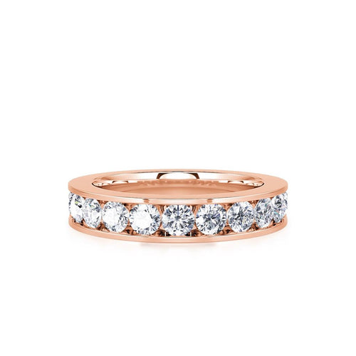 Davis Classics Women's 14k Rose Gold Diamond Band