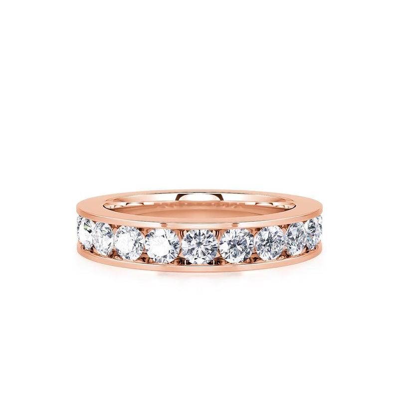 Davis Classics Women's 14k Rose Gold Diamond Band