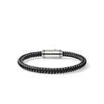 John Hardy Sterling Silver and Rubber Cord Bracelet