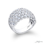 JB Star Women’s Platinum Multi-Row Diamond Band