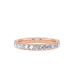 Davis Classics Women's 14k Rose Gold Diamond Band