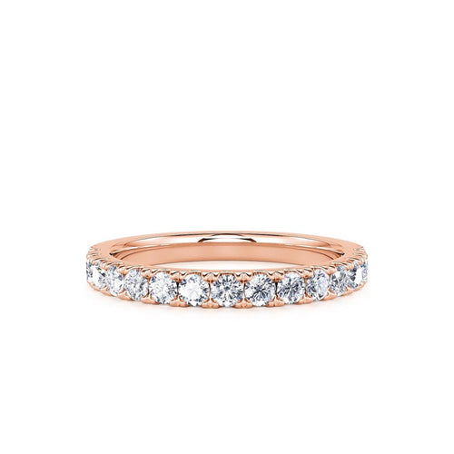 Davis Classics Women's 14k Rose Gold Diamond Band