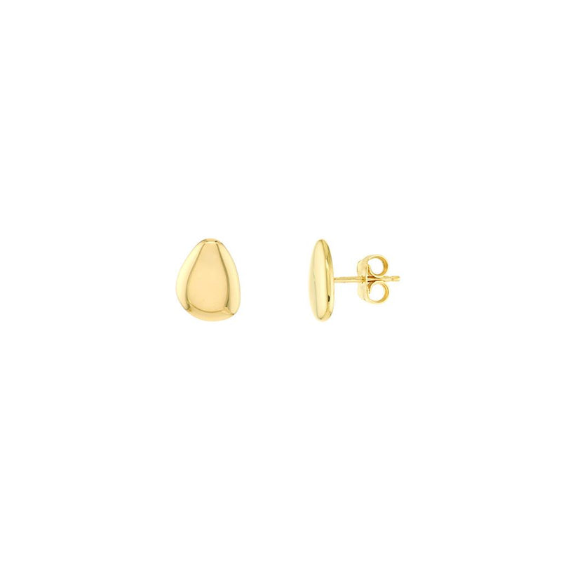 Davis Classics 14k Yellow Gold Free Form Stud Earrings