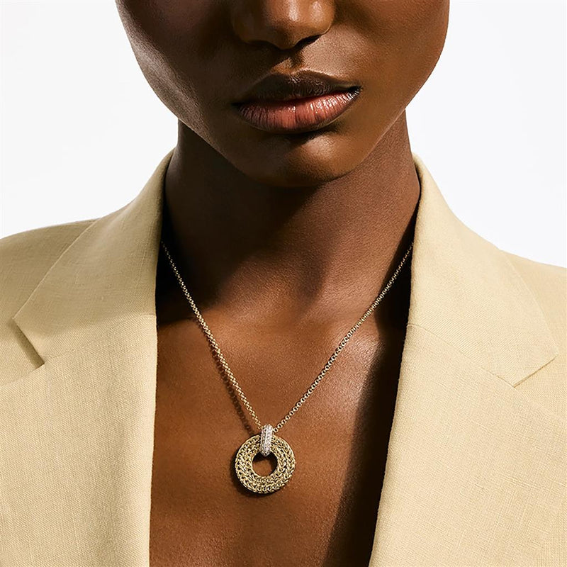 John Hardy 14k Yellow Gold Icon Link Pendant Diamond Necklace