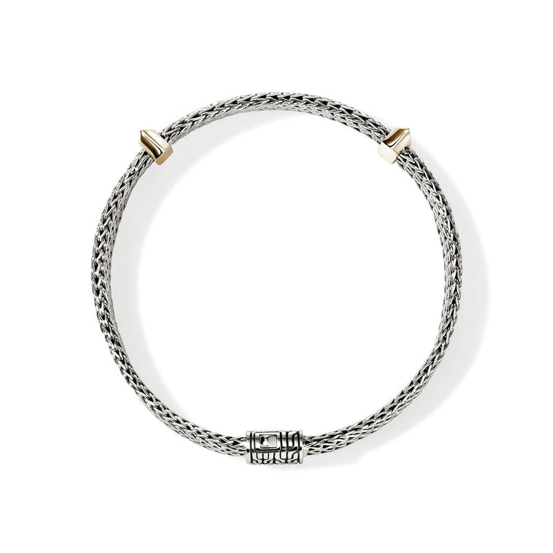 John Hardy Sterling Silver and 14k Yellow Gold Icon Flat Chain Bracelet