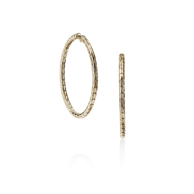 John Hardy 14k Yellow Gold Essential Hoop Earrings