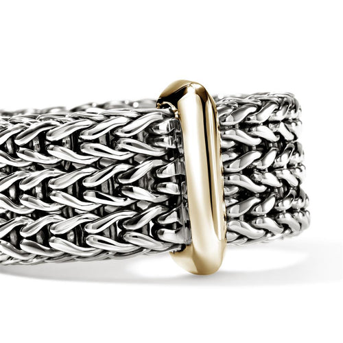 John Hardy Sterling Silver and 14k Yellow Gold Icon Triple Row Chain Fashion Band