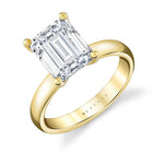 Sylvie 14k Yellow Gold High Polish Solitaire Engagement Ring Setting