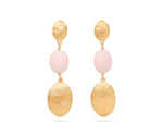Marco Bicego 18k Yellow Gold Siviglia Color Pink Opal Double Drop Earrings