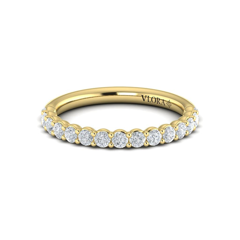 Vlora Women's 14k Yellow Gold Diamond Band with Shared Prong Setting