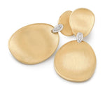 Marco Bicego 18k Yellow and White Gold Lunaria Collection Diamond Drop Earrings