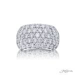 JB Star Women’s Platinum Multi-Row Diamond Band