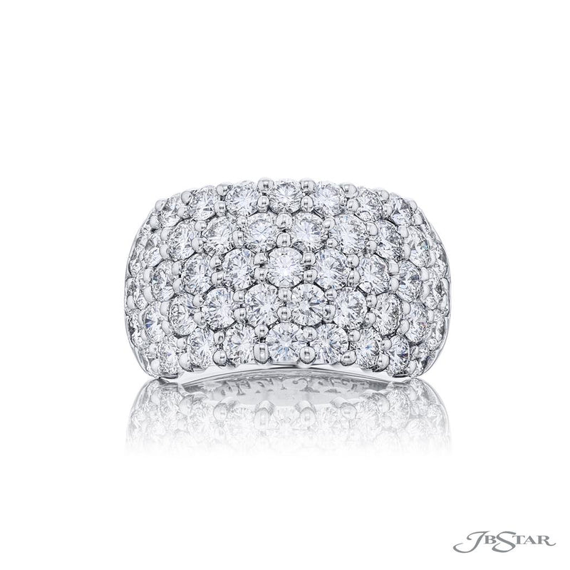 JB Star Women’s Platinum Multi-Row Diamond Band