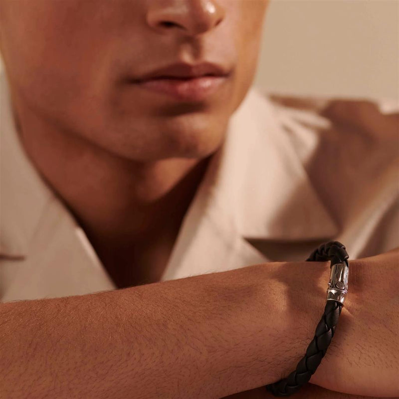 John Hardy Leather Bamboo Station Bracelet