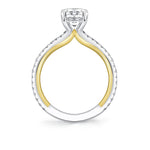 Sylvie 14k White and Yellow Gold Engagement Ring Setting