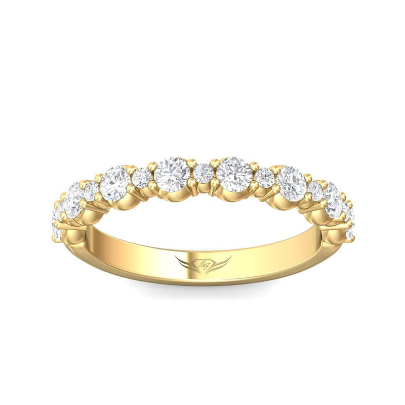 Martin Flyer 14k Yellow Gold FlyerFit Stackable Station Diamond Band
