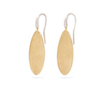 Marco Bicego 18k Yellow and White Gold Diamond Twist Petal Dangle Earrings
