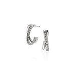 John Hardy Sterling Silver Essential Pavé Diamond Crossover Earring